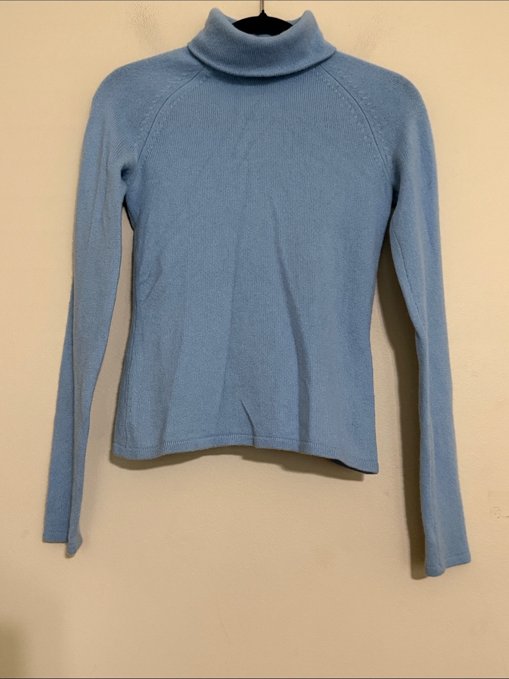 Aqua Women's Light Blue Turtleneck Long-Sleeve Knit Top women xs cashmere soft